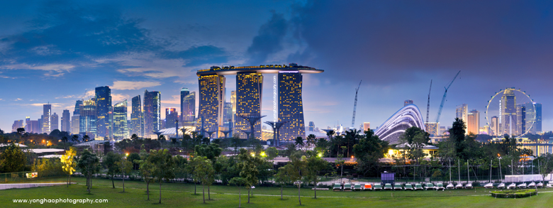 Another Panoramic Skyline of Singapore CBD