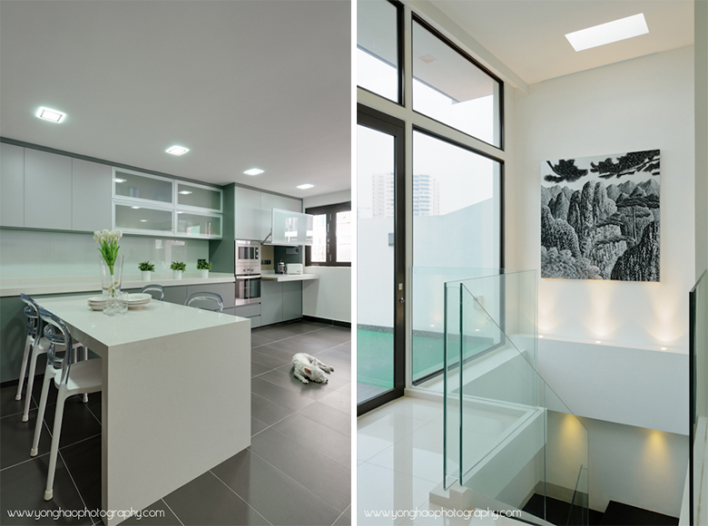 Kitchen, Attic by I-Bridge Design Photo by YongHao Photography