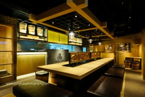 Interior photography of Sanpoutei Ramen by Yonghao Photography