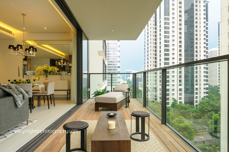 ardmore three, wheelock properties, condo showflat, yonghao photography, balcony