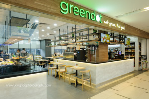 greendot, f&b, interior, photography, paya lebar square, vegetarian, facade, yonghao photography