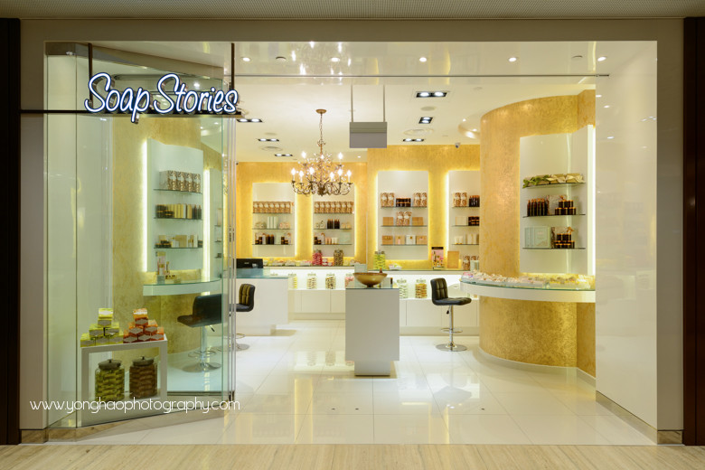 soap stories, capitol piazza, suntec city, singapore, yonghao, interior, photography, retail