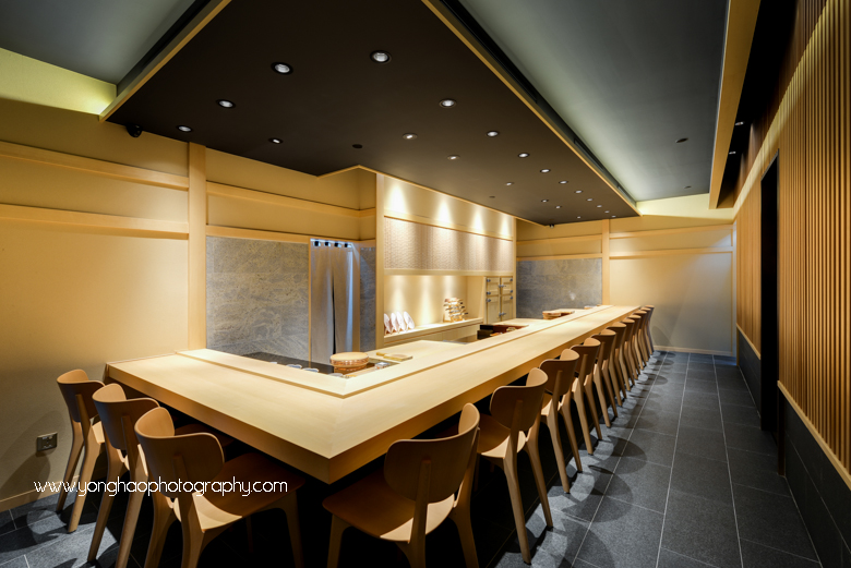 hashida, mandarin gallery, japanese restaurant, fine dining, interior photography, Singapore, orchard road, yonghao photography