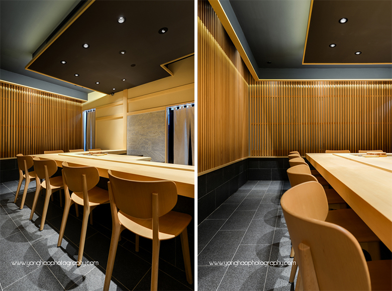 hashida, mandarin gallery, japanese restaurant, fine dining, interior photography, Singapore, orchard road, yonghao photography