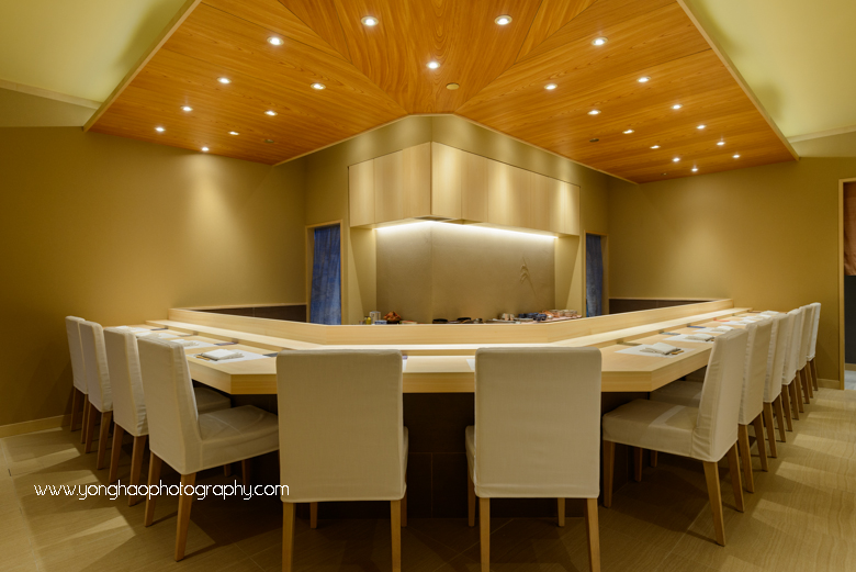 SUSHI KIMURA, Palais Renaissance, japanese restaurant, fine dining, interior photography, Singapore, orchard road, yonghao photography