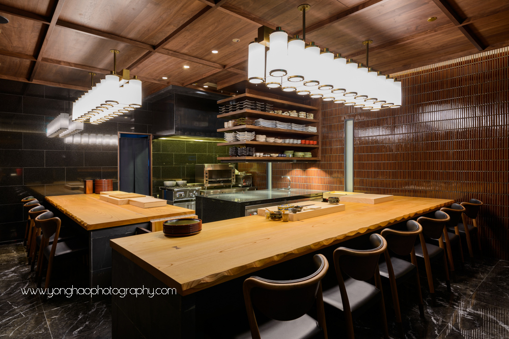 Takayama, OUE Downtown, japanese restaurant, fine dining, interior photography, Singapore, F&B, yonghao photography