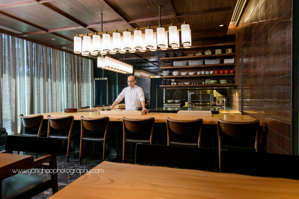 Takayama, OUE Downtown, japanese restaurant, fine dining, interior photography, Singapore, F&B, yonghao photography